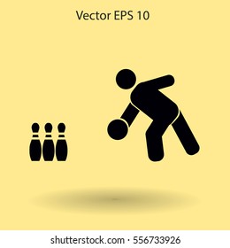 bowling vector icon