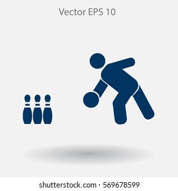 bowling vector icon