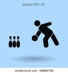 bowling vector icon