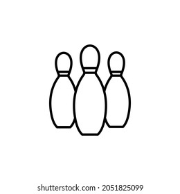Bowling vector icon, Bowling ball and pin icon
