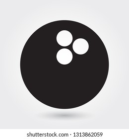 Bowling vector icon, bowling ball icon, sports ball symbol. Modern, simple glyph, solid vector illustration for web site or mobile app