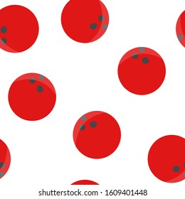 Bowling vector icon. The ball symbol of bowling seamless pattern on a white background.