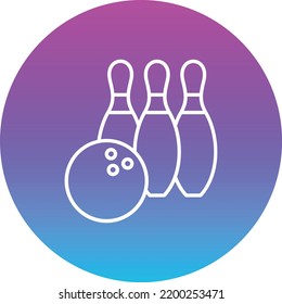 Bowling vector icon. Can be used for printing, mobile and web applications.