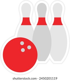 Bowling vector icon. Can be used for printing, mobile and web applications.