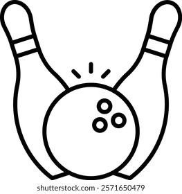 Bowling vector icon. Can be used for printing, mobile and web applications.