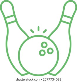 Bowling vector icon. Can be used for printing, mobile and web applications.