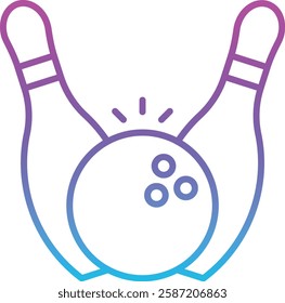 Bowling vector icon. Can be used for printing, mobile and web applications.