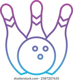 Bowling vector icon. Can be used for printing, mobile and web applications.