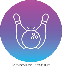 Bowling vector icon. Can be used for printing, mobile and web applications.