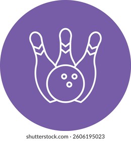 Bowling vector icon. Can be used for printing, mobile and web applications.
