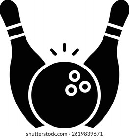 Bowling vector icon. Can be used for printing, mobile and web applications.