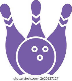 Ícone do vetor de boliche. Pode ser usado para impressão, aplicativos móveis e da Web.