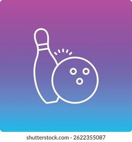 Bowling, Vektorsymbol. Kann für Druck-, Mobil- und Web-Anwendungen verwendet werden.