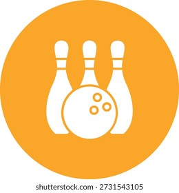 Icono de Vector de bolos. Se puede utilizar para aplicaciones de impresión, móviles y de Web.