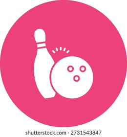 Icono de Vector de bolos. Se puede utilizar para aplicaciones de impresión, móviles y de Web.