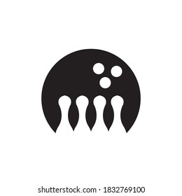bowling vector icon design template