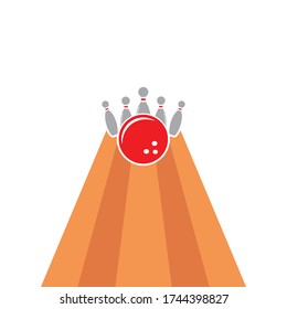 bowling vector icon illustration design template