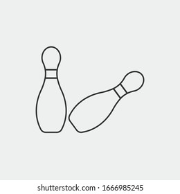 Bowling vector icon illustration sign