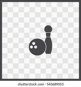Bowling vector icon. Isolated illustration. Business picture.