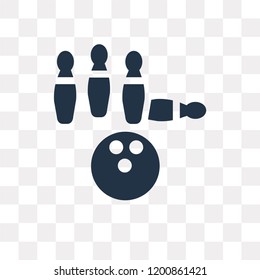 Bowling vector icon isolated on transparent background, Bowling transparency concept can be used web and mobile