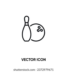 Bowling vector icon. Modern, simple flat vector illustration for website or mobile app. Bowling ball symbol, logo illustration. Pixel perfect vector graphics	