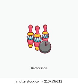 Bowling vector icon. Premium quality.