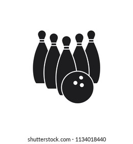 bowling vector icon in trendy flat style