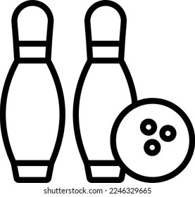 Bowling Vector Icon which is suitable for commercial work and easily modify or edit it
