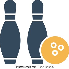 Bowling Vector Icon which is suitable for commercial work and easily modify or edit it
