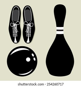 Bowling vector icons