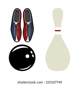 Bowling vector icons