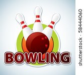 Bowling. Vector illustration