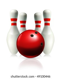 Bowling, vector illustration