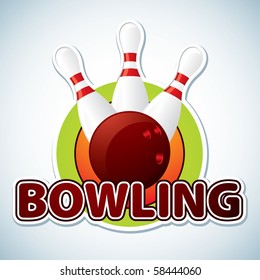 Bowling. Vector illustration