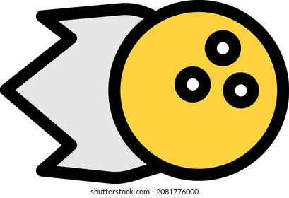 Bowling, Vektorgrafik einzeln auf transparentem Hintergrund . Farbvektorsymbole für Konzepte oder Web-Grafiken.