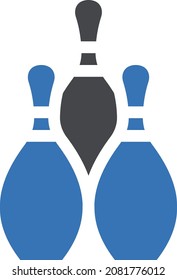 bowling vector illustration isolated on a transparent background . glyph vector icons for concept or web graphics.