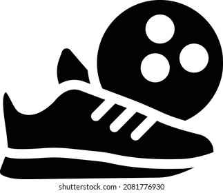 ilustración del vector de bolos aislada en un fondo transparente. iconos vectoriales de glifo para el concepto o gráficos web.