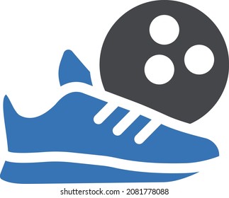 bowling vector illustration isolated on a transparent background . glyph vector icons for concept or web graphics.