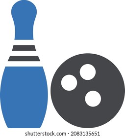 bowling vector illustration isolated on a transparent background . glyph vector icons for concept or web graphics.