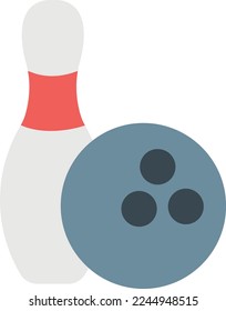 ilustración de bowling Vector sobre un fondo transparente. Símbolos de calidad superior. Iconos vectoriales de color de línea para el concepto y el diseño gráfico.