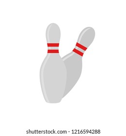 Bowling vector illustration. Bowling pin, bowling ball.