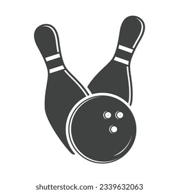 Vector de boliche, ilustración de boliche, ilustración deportiva, Bowling, vector, silueta de boliche, silueta deportiva, vector de juego, torneo de juego, liga de campeones,