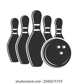 Vector de boliche, ilustración de boliche, ilustración deportiva, Bowling, vector, silueta de boliche, silueta deportiva, vector de juego, torneo de juego, liga de campeones,