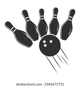 Vector de boliche, ilustración de boliche, ilustración deportiva, Bowling, vector, silueta de boliche, silueta deportiva, vector de juego, torneo de juego, liga de campeones,