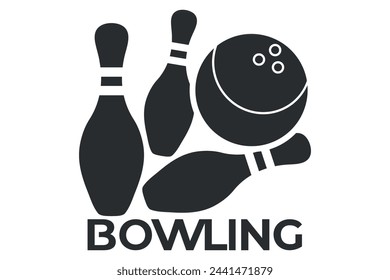 Bowling Vector Illustration, Vibrant Vector Design for Bowling Lovers, Stylish Bowling Vector Graphics, Modern Vector Art for Bowling Elements, Creative  Elements