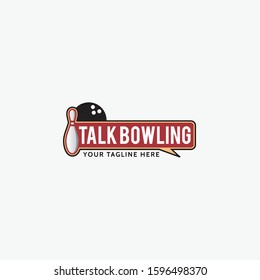 Bowling Vector Logo Design Template