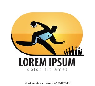 Bowling vector logo design template. sports or Bowler icon