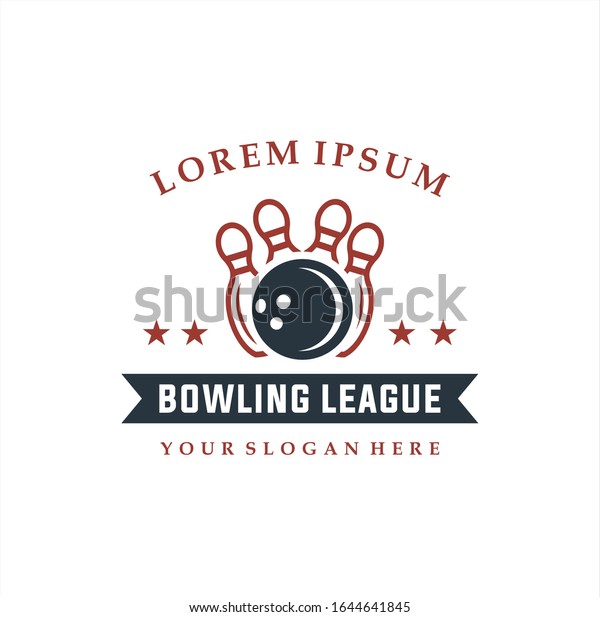 Bowling\
vector logotype, emblem and badge. Club gaming play, skittle and\
strike illustration. Template for bowling club, tournament,\
champion, challenge, Bowling vintage logo.\
