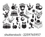 Bowling vector For Print, Bowling  Clipart, Bowling vector Illustration