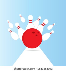 Bowling vector template icon design